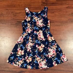 Cute Floral Juniors A Frame Dress